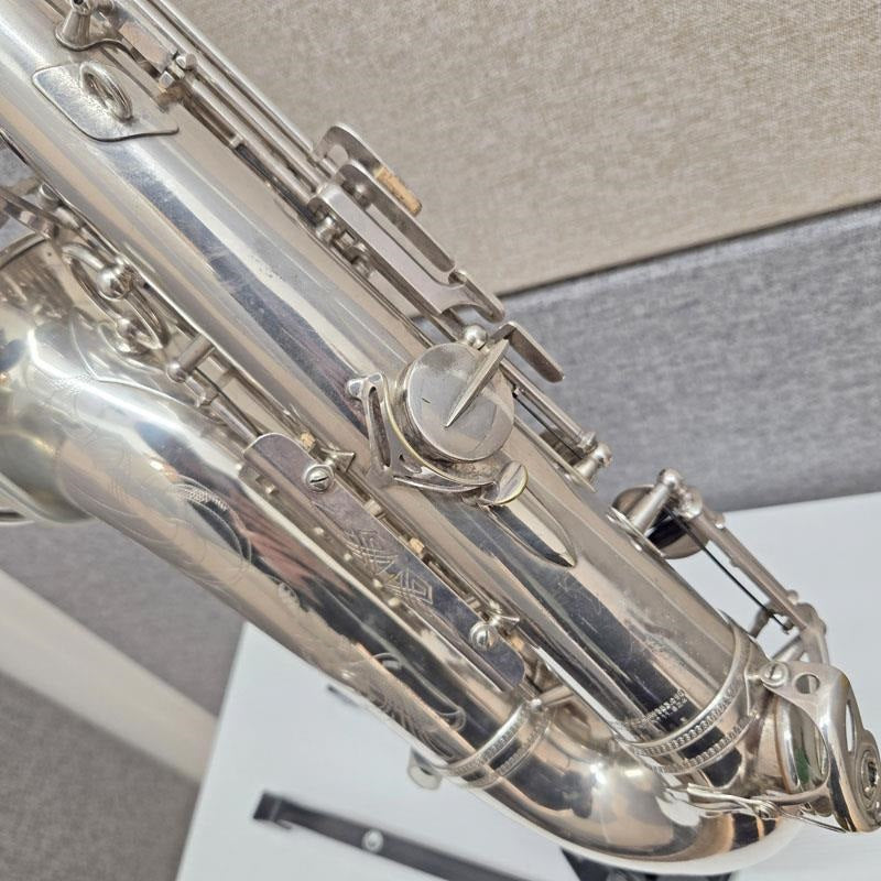 VINTAGE_[As_Is，_No_Warranty]_1942's_H__Selmer_(France)_Alto_Saxophone，_Balanced_Action_SP_(Replated)_#31xx3_[Best_Price_on_Sale]_07